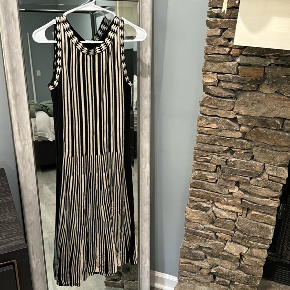 Nic + Zoe black/tan(cream) dress